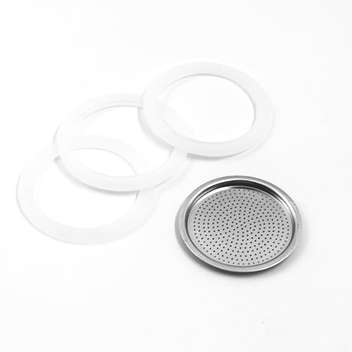 zanetti - Juego de recambios universales para cafeteras de 2 tazas, recambios para cafeteras Moka compuesto por 3 juntas y 1 filtro