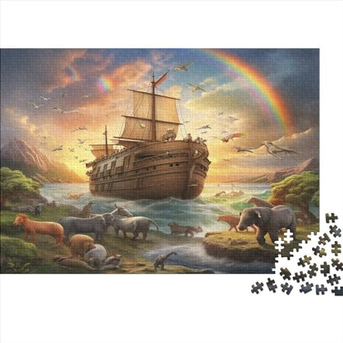 Arca Rompecabezas Desafiantes De Madera - Juego De Desafío Mental- Fauna Impresión - Juguetes Didácticos - para Adultos Y Adolescentes 1000pcs (75x50cm)