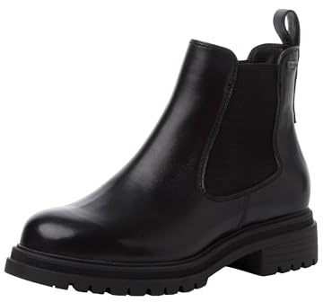 Tamaris Botines Chelsea para Mujer, Piel, Gore-Tex, Negro, 40 EU