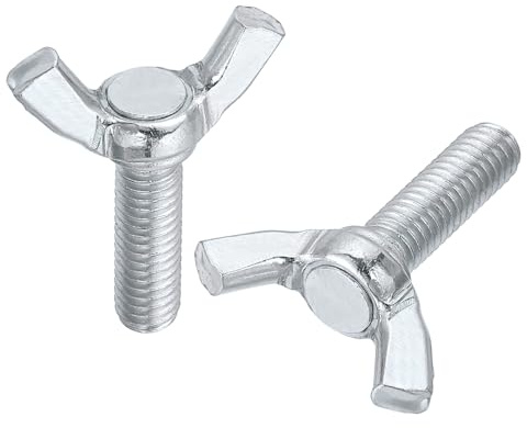 QUARKZMAN 15pz M6x20mm, Bulloni Con Viti a Farfalla Ad Ala, Viti a Mano Con Bullone Ad Aletta, Viti a Farfalla in Acciaio al Carbonio