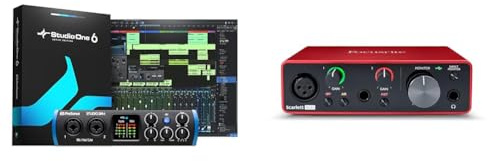 PreSonus Studio 24c, USB-C, Audio Interface, For Recording, Streaming & Focusrite Scarlett Solo 3rd Gen USB Audio Interface, The Guitarist, Vocalist, Podcaster Or Producer, Studio Quality Sound, Red