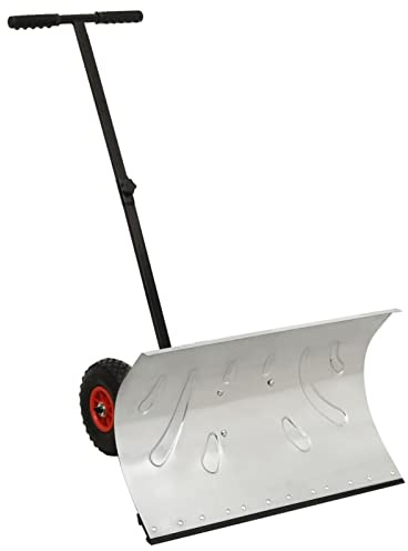 Iiaky Schneeschaufel mit Rädern Schneeschieber Trettraktor ZubehöR Schneeschaufel
