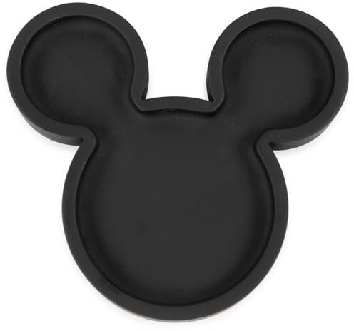 Jay Franco Disney Mickey-Maus-Seifenschale für Kinder – Schwammhalter/Schmuckschale aus schwarzem Kunststoff – Bad-Accessoire