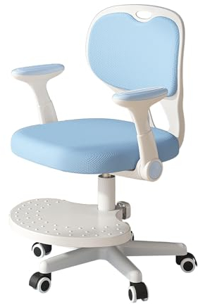 SAINUO Kinder Bürostuhl Schreibtischstuhl Ergonomischer Jugenddrehstuhl, Kinderdrehstuhl Höhenverstellbar mit Verstellbare Fußstütze für 3-18 Kinder Jahre alt für Zuhause, Schule-Blue