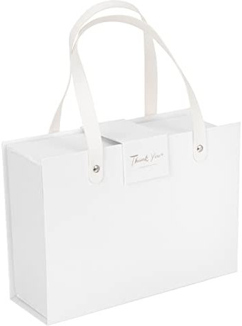 PLAFOPE Magnetische Geschenkbox Faltbar Mit Griff Stabile Papierbox Mit Magnetverschlussdeckel Wiederverwendbar Und Tragbar Für Hochzeit Babyparty Und Geschenkverpackung