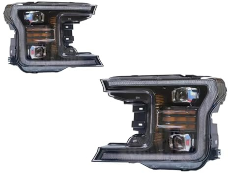 RCUIHGFB Faro Principale Compatibile con Ford per Raptor 2018 2019 2020 Kit di Accessori per Lenti del Proiettore Ad Alta Configurazione Fari Auto