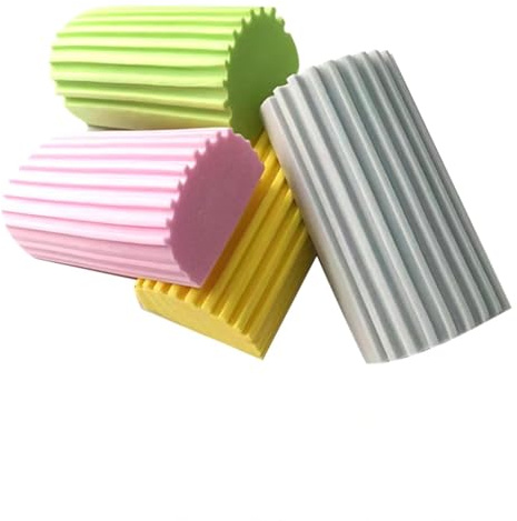Yeenano Reusable Damp Duster Sponges,4 Pieces Simple Scrub Cleaner,Skirting Board Cleaner,Quick-Drying Sponge Cleaning Brush,for Radiators,Skirting Boards,Venetian Blinds&Kitchen,Mirrors Window Track