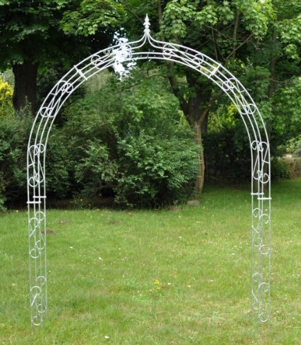 KUHEIGA Stabiler Rosenbogen aus Metall 10mm Massiveisen Breite: 200cm Verzinkt Zink