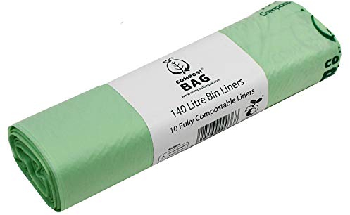 All-Green Müllbeutel, Müllbeutel für Lebensmittelabfälle, 140 Liter, mit Kompostieranleitung [evtl. Nicht in Deutscher Sprache], 10 Stück