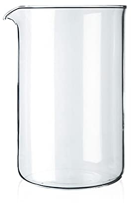 Bodum 1512-10 12-Tassen-Kaffeebecher-Ersatzbecher, Glas - transparent, 1,5 L, Klar
