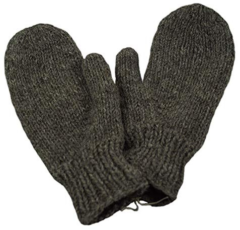musimon Handschuhe Fäustlinge Fäustel gestrickt Naturwolle Fleecefutter