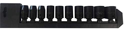 10 teiliges Steckschlüssel Satz Nüsse 1/2 Stecknüsse Set Steck Nuss Knarre Ratsche Zoll Vierkant in cm: 10mm, 12mm, 13mm, 16mm, 17mm, 18mm, 19mm, 21mm, 22mm, 24mm