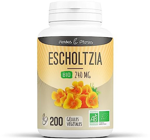 Herbes Et Plantes Escholtzia Bio 200 Gélules Végétales 250 mg