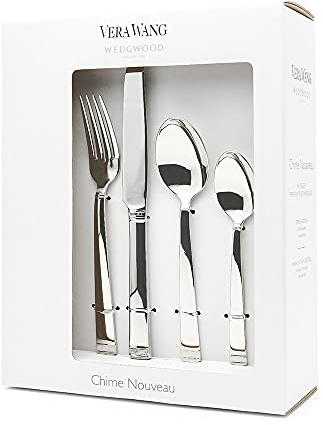 Wedgwood Vera Wang 40013696 Chime Cutlery Set 16 Pc Stainless Steel, Silver