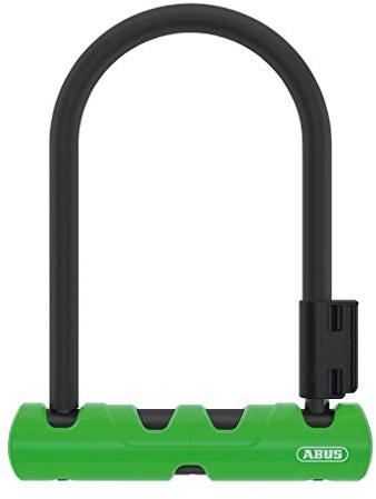 ABUS Bügelschloss Ultra 410/170HB230 GN SH34+10/120 Sicherungskabel Cobra 10/120 - Fahrradschloss mit Rundbügel