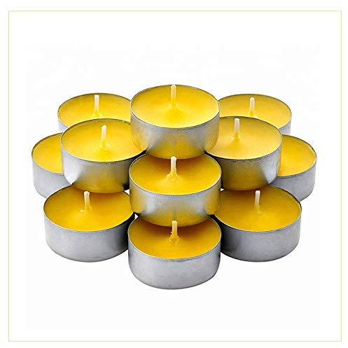 Palucart 50 tea light antizanzare candeline citronella 50 ceri giardino candele da interno o esterno