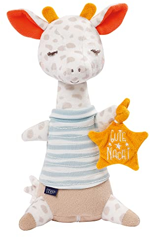 Fehn 053012 Nachtlicht Giraffe – Kuscheltier mit „Glow-in-The-Dark“-Bestickung und Nachtlicht-Modul – Für Babys ab 0 Monaten – Größe: 27 cm