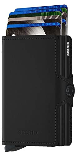 Secrid Kartenetui Twinwallet mit RFID-Schutz in der Farbe Black in der Größe 7,0x10,2x2,5 cm, TM-Black