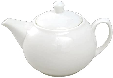 Acense Porcelain Ball Shaped Teapot, Fully Vitrified Porcelain, Safe:[Dishwasher/Freezer/Microwave/Oven], Versatile: [Household, Hotel, Restaurant], Capacity: 340ml / 12fl.oz