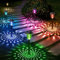 BUCASA 8 Pièces Lampe Solaire Exterieur Jardin, Lumiere Solaire Exterieur avec Colorée LED et Lumière Blanche Chaude, Étanche Lampe Solaire pour Pelouse, Terrasse, Cadeaux