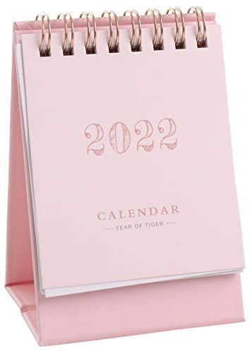2022 Fresh Calendar English Mini Pendulums Portable And Desktop Office & Schreibwaren Extra Dünn (B, One Size)