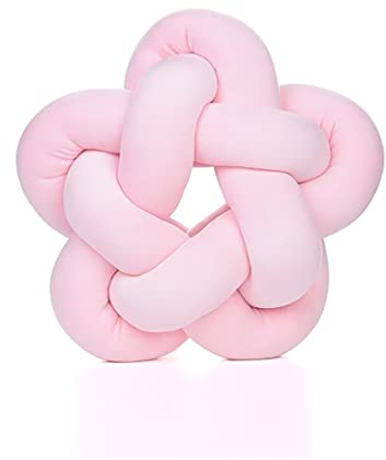 NINOCA Sternen Knot Kopfkissen Knotenkissen Sternen Kissen Weiche Geknotetes Kissen Knoten Ball Kissen Dekor für Schlafzimmer Babyzimmer