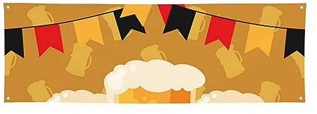 Octoberfest Banner 60x180 CM Beer Festival Backdrop Decor Oktoberfest Beer Glasses German Party Supply Yard Banners Photography Background For Wall Front Door Garage