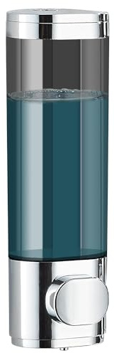 300 ml Tvåldispenser Väggmonterad Schampo Dispenser Enkel Kamera Silver Enkel Human Plastkropp Duschgel Schampo Balsam Hållare