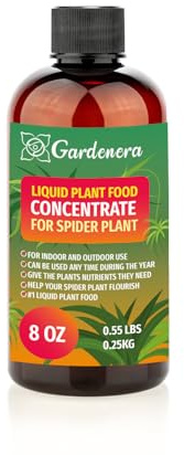Gardenera Plant Growth Superfood for Spider Plant with 18 Vitamins & Minerals - Organic Plant Food Fertilizer - Micro-Fungi and Bio-Organisms for Spider Plant Care & Growth Enhancement - 8oz