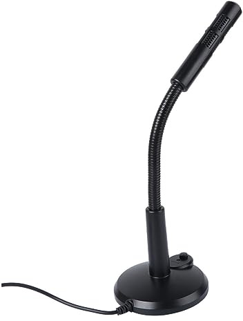 Microfono Condensatore USB da Tavolo Flessibile Nero 1 Pezzo | Lega di Alluminio, Registrazione e Conferenza, per Cellulare e Computer