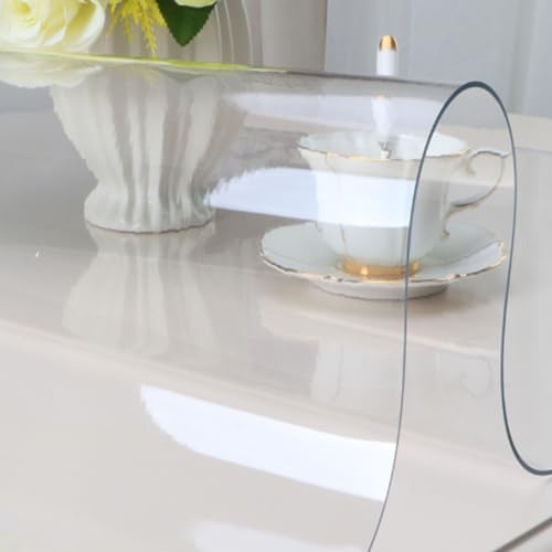 Tovaglia PVC Trasparente da Tavolo,Spessore 1mm Pellicola per Tavolo Tagliabile, Pellicola Protettiva per Tavolo in Vetro, per Sala da Pranzo,Soggiorno e Giardino Tovaglia (30x70cm,Transparent,1mm)