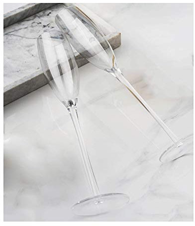 Champagnerkelche Handgeblasene Champagnergläser aus Kristallglas, Geschenkbox for jeden Urlaub, hochwertiges kristallklares Glas, 6 Stück, Champagnergläser in perfekter Größe. Schaumweingläser