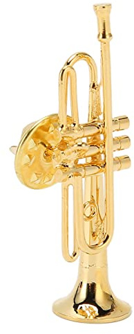 Exquisite Ature Trompeten-Brosche mit Aufbewahrungsbox B, Musikinstrument-Brosche für Musikliebhaber, Geschenkidee