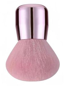 Pink Mini Makeup Blush Brushes, Small Travel Mushroom Head Foundation Brush, Kabuki Brush for Mineral Powder Contouring Cream or Liquid Cosmetics Face Brushes