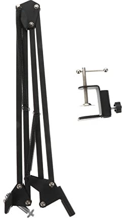 ELAYARD Support Webcam Flexible avec Pince De Bureau Bras Articulé pour Enregistrement Vidéo Et Réunions Ligne Stabilisateur Photo Et Sécurisé pour Studios Et Conférences