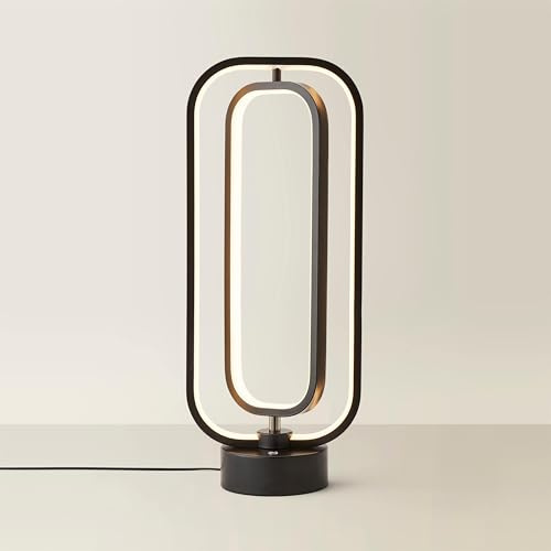 ValueLights | Infinity Matte Black Revolving LED Table Lamp