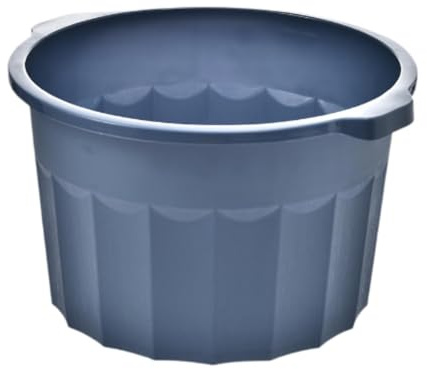 Amagogo Massaggi Bacino per bagni per il bagno vasca di bagliore, secchio leggero, portatile, per lavarsi per lavare i piedi spavani, Blu