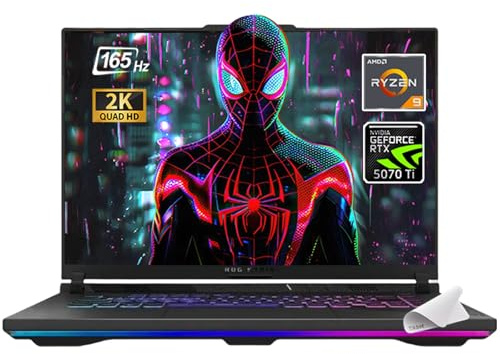ASUS 2025 ROG Strix G16 Gaming Laptop, 16 FHD 165Hz Display, 16-Core AMD Ryzen 9 8940HX, RTX 5070 Ti (TGP 140W), MUX Switch, Window 11, w/Mouse pad (32GB RAM | 2TB PCIe SSD)