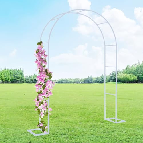 Edelstahl Gartenbogen Rankhilfe Rankhilfe verstellbar Rankhilfe Rankhilfe 80 bis 350 cm Haltbarer Rahmen für Blumen Gemüse Weiß 350 x 220 cm