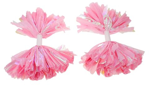 Hemobllo 2 Pièces Pompons de Cheerleading à Poignée Fleurs Spirituelles Colorées pour Danse Sportive et Compétitions Scolaires Accessoires Maniables et Portables