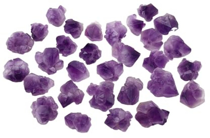 Fish Tank Gravel Stones Amethyst Cluster Flower Irregular Raw Stone Mineral Specimen Crystal Quartz Reiki Aquarium Gift Gravel Pebbles for Garden(1PC)