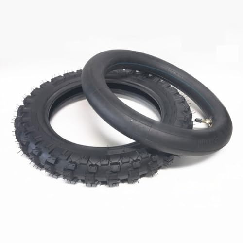 FACAIIO 14 Inch 2.50-10 Motorcycle Tire Inner and Outer Set with Thickened Butyl Rubber Inner Tube, TR4 Straight Valve, for Off-Road Models