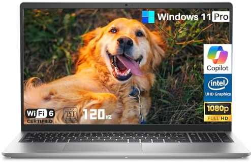 Dell Laptop Computer Windows 11 Pro, Intel i7-1355U(Up to 5.0GHz), 15.6 FHD 120Hz IPS Screen, Intel UHD Graphics, 32 GB RAM, 1 TB SSD, Wi-Fi 6, Backlit KB, Fingerprint, Business & Students, DC15250