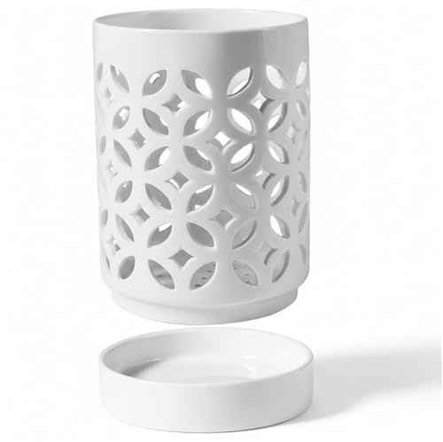 Macetas de cerámica para orquídeas de 4 pulgadas con agujeros y platillo, maceta de orquídeas transpirable para trasplantar, maceta de interior para crecimiento saludable de raíces, color blanco