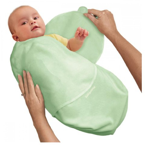 SwaddleMe 73424 - B3G Baby-Groß/Baumwolle/grün - Schreibabys Ganzkörper-Pucksack Large