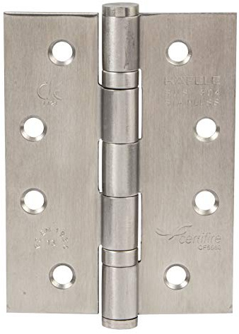 Gedotec Türband Schwerlast-Scharnier Aufschraubband für Zimmertüren & Holztüren | Tür-Scharnier Edelstahl matt | Tragkraft 80 kg | Lappendicke: 2,5 mm | 1 Stück Renovierband 102 x 76 mm mit Schrauben
