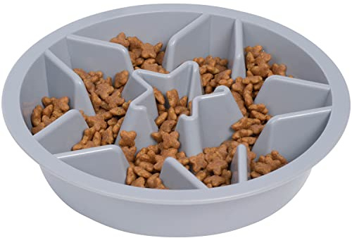 Leashboss Slow Feeder Dog Bowl Inserts - Maze Puzzle Food Bowl with Feeder Holes, Fits into Elevated Pet Feeders - Slow Eating for Large, Medium & Small Sized Breeds