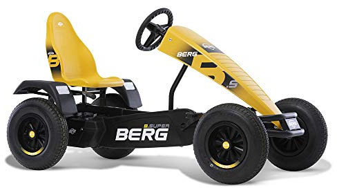 BERG Gokart mit XL-Frame B.Super Yellow mit Dreigangschaltung | Kinderfahrzeug, Tretauto mit Verstellbarer Sitz, Mit Freilauf, Kinderspielzeug geeignet für Kinder im Alter ab 5 Jahren