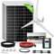ECO-WORTHY 3,5kW·h/Tag Windrad & Solarmodul System 880W 24V: 400W Windturbine Generator + 4 * 120W Solarpanel + 3000W 24V Sinuswechselrichter + Hybrid Laderegler für Haushalt, netzunabhängiges System