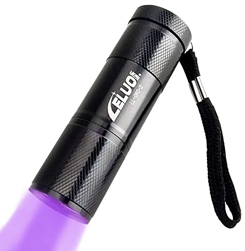 LELUOHQ Black UV Handheld Flashlights,9 LED Mini Light 395nm,Portable Pet Stain Detector for Pet Urine,Bed Bugs